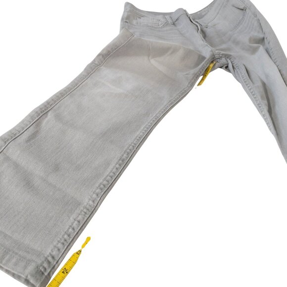 7 For All Mankind Relaxed Skinny W 27 L 25 Gray Jeans Faded - Picture 7 of 14
